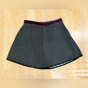 Krimson Klover Black and White Polka Dot A-Line Skirt